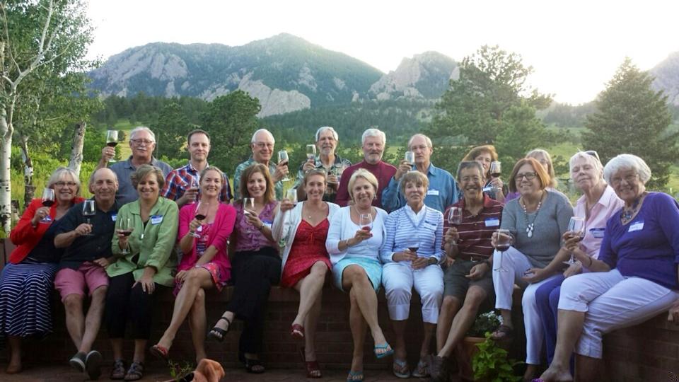 The Boulder Chapter, raising their glasses.